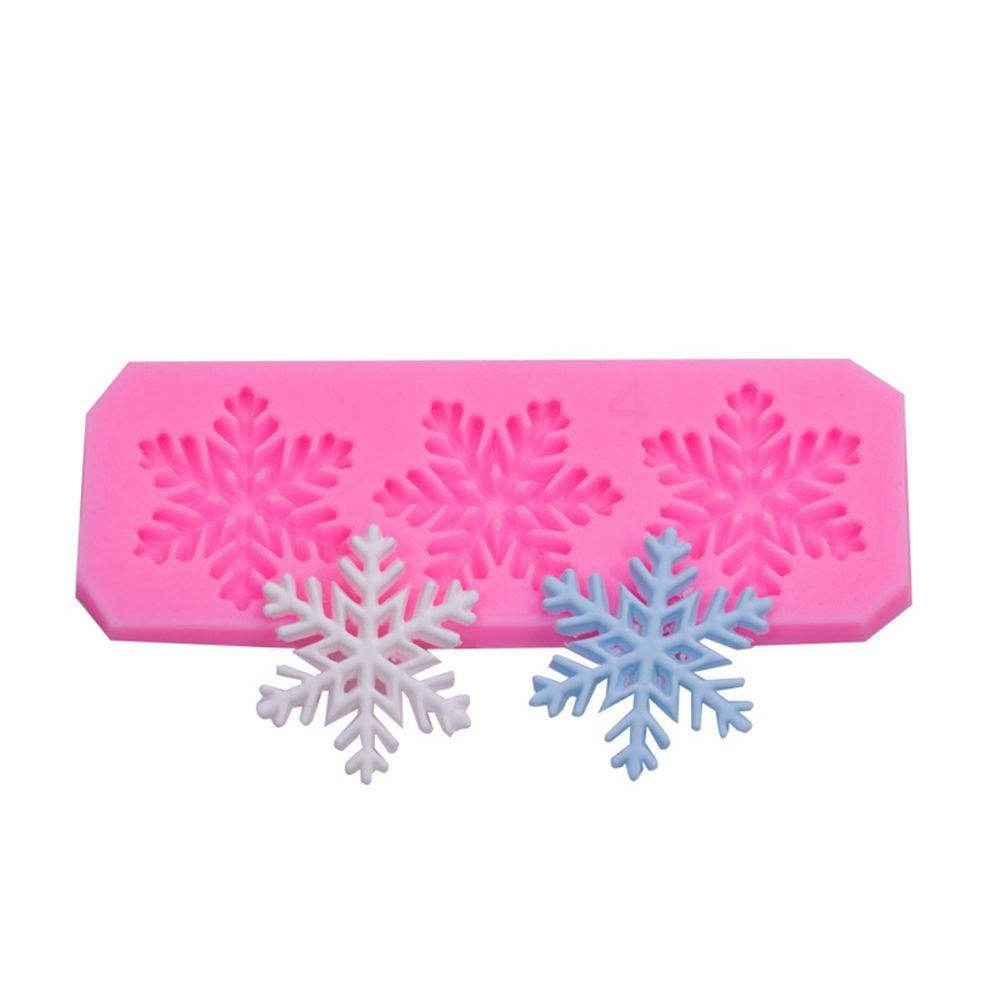 Khuôn Silicone Nhấn Bánh Hình Bông Tuyết 3D