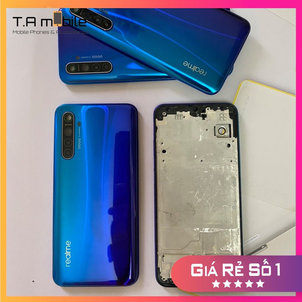 Bộ vỏ điện thoại REALME X2 (Gồm Khung xương+ ốp lưng + sườn) MÀU XANH/TRẮNG