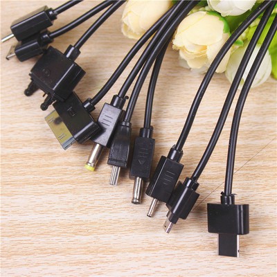 Dây cáp sạc điện thoại đa năng chia 10 đầu cổng USB