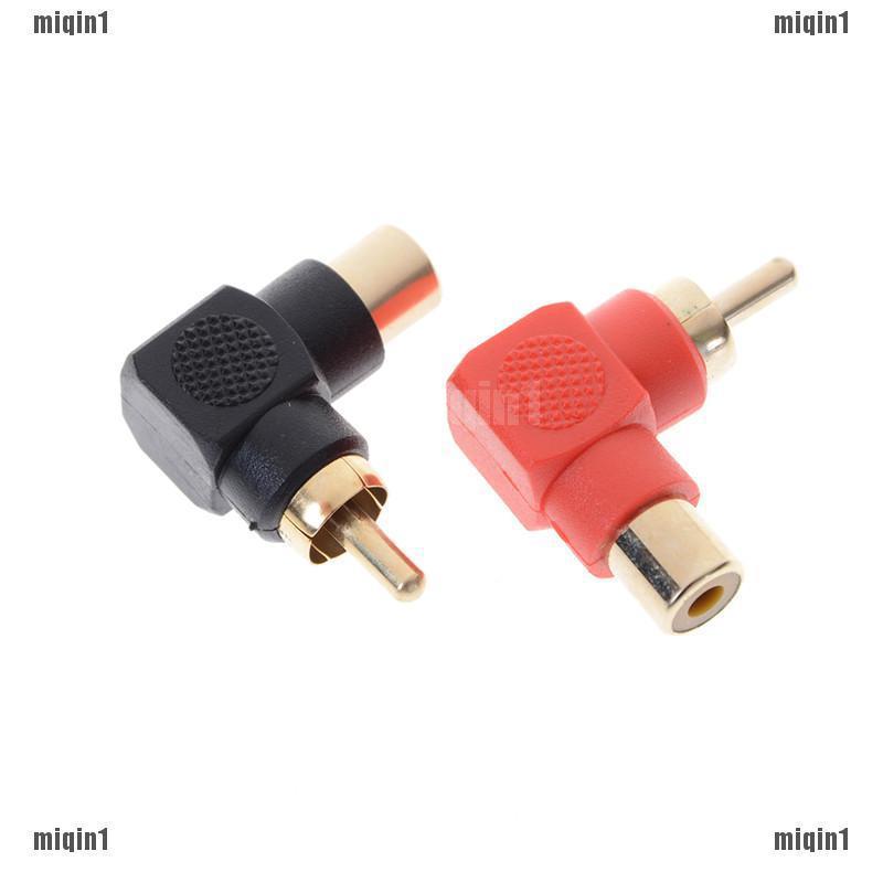 $VN 2pcs RCA Right Angle Male to Female Phone Adapters AV Plug Connector 90Degree ZNS 1126