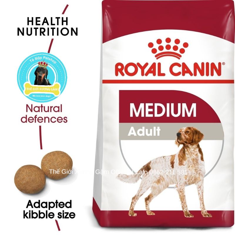 [TÚI HÃNG 4KG] HẠT ROYAL CANIN MEDIUM ADULT THỨC ĂN CHO CHÓ 4KG