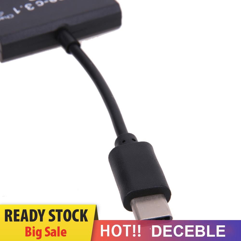 Deceble 4 in 1 USB 3.1 Type-C to 4 USB Female Port Adapter Extension Charging Host