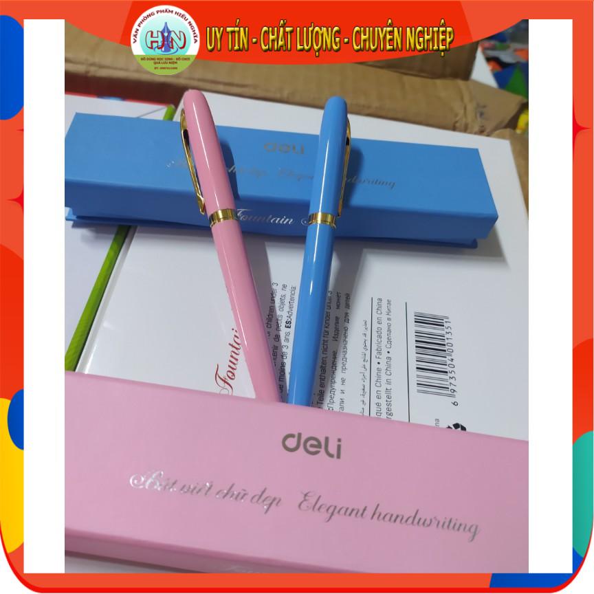 Bút máy viết chữ đẹp cao cấp Deli - Tặng kèm ngòi - Mẫu mới siêu đẹp