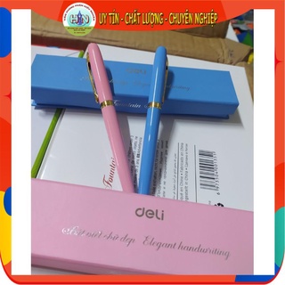 Bút máy viết chữ đẹp cao cấp Deli - Tặng kèm ngòi - Mẫu mới siêu đẹp