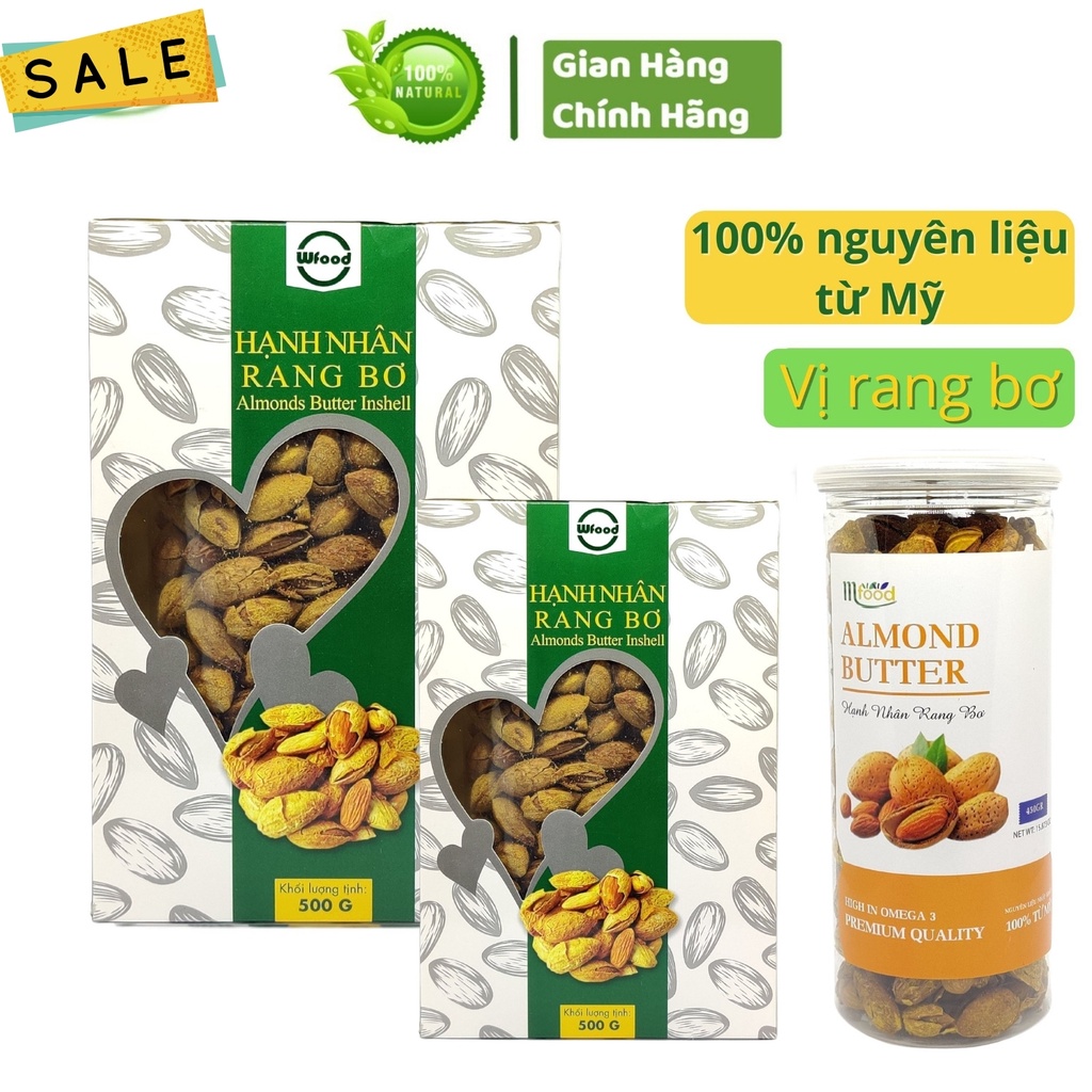 Hạt hạnh nhân rang bơ⚡Mfood⚡hạnh nhân rang muối sấy tự nhiên - Nhập khẩu mỹ | Hạt dinh dưỡng Mfood