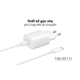Combo bộ củ cáp sạc 25w trắng samsung chính hãng