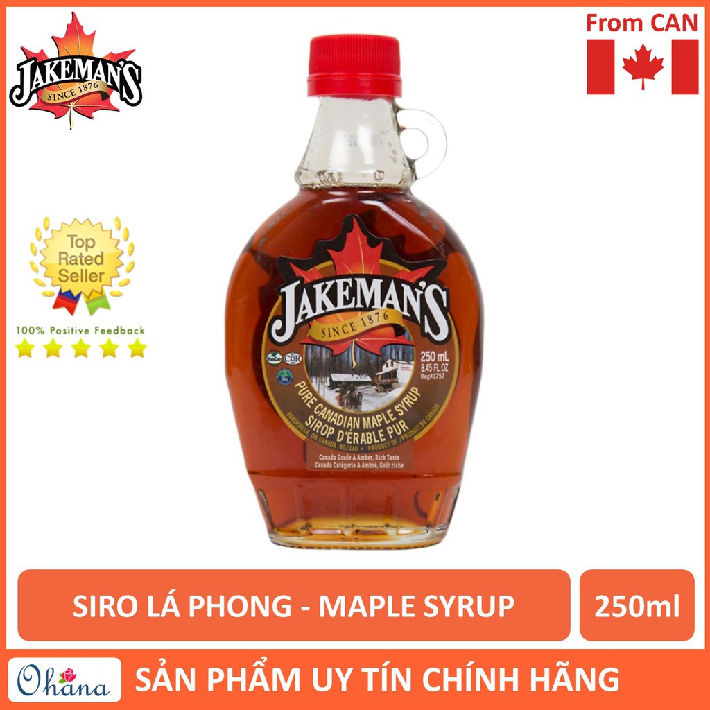 Siro Lá Phong Jakeman - Maple Syrup 250ml