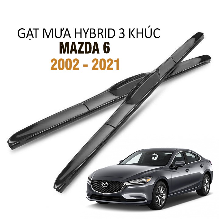 Gạt Mưa Cho Xe Mazda 6 - 3 Khúc Lưỡi Silicon - Tiêu Chuẩn Châu Âu - Siêu Sạch - Siêu Bền - Êm Ái