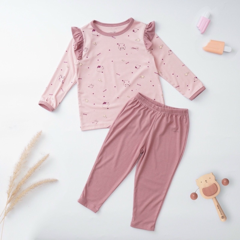 Bộ dài tay bé gái vải Petit Bons99 ( size 6M-3Y)