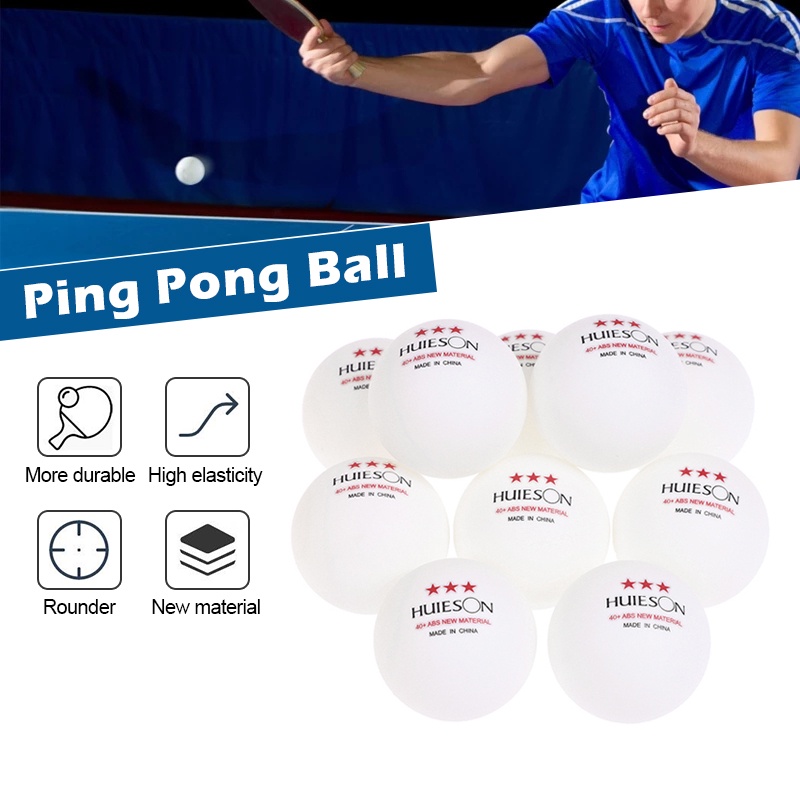 Bóng Bàn Luyện Tập，Banh bóng bàn Hueison / Loki 3 sao chất lượng cực tốt màu trắng 【50+ Quả rẻ hơn】 Hàng Chính Hãng