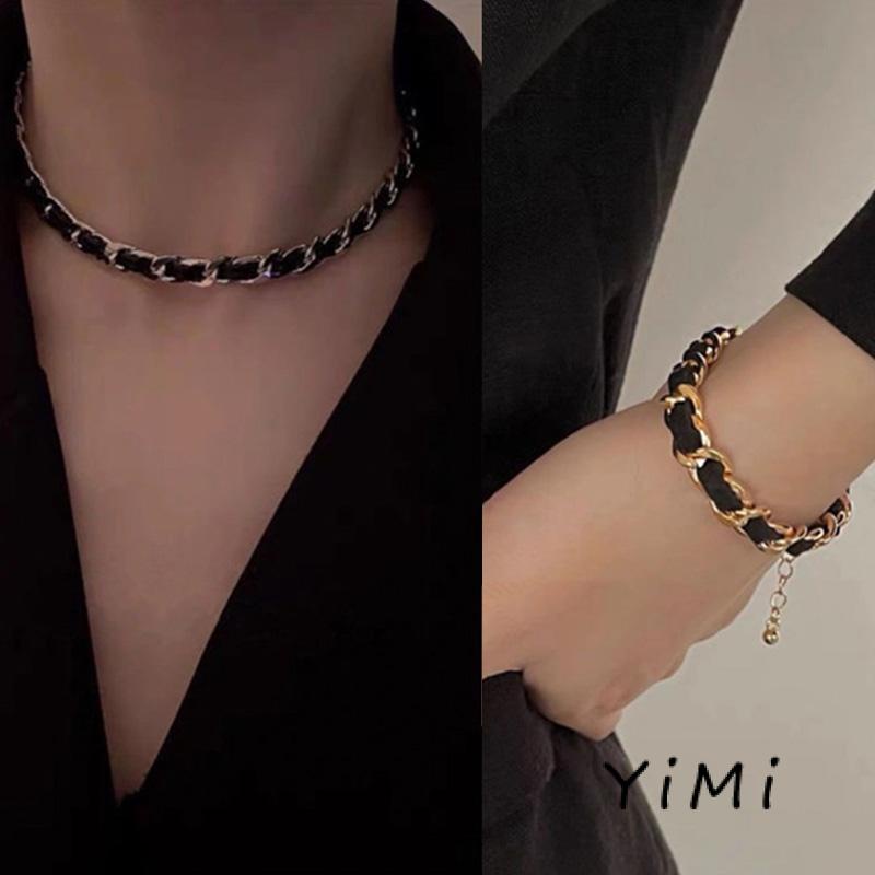 Vòng Cổ Dây Da Bện Phong Cách Cổ Điển Thời Trang Cao Cấp Dành Cho Nữ