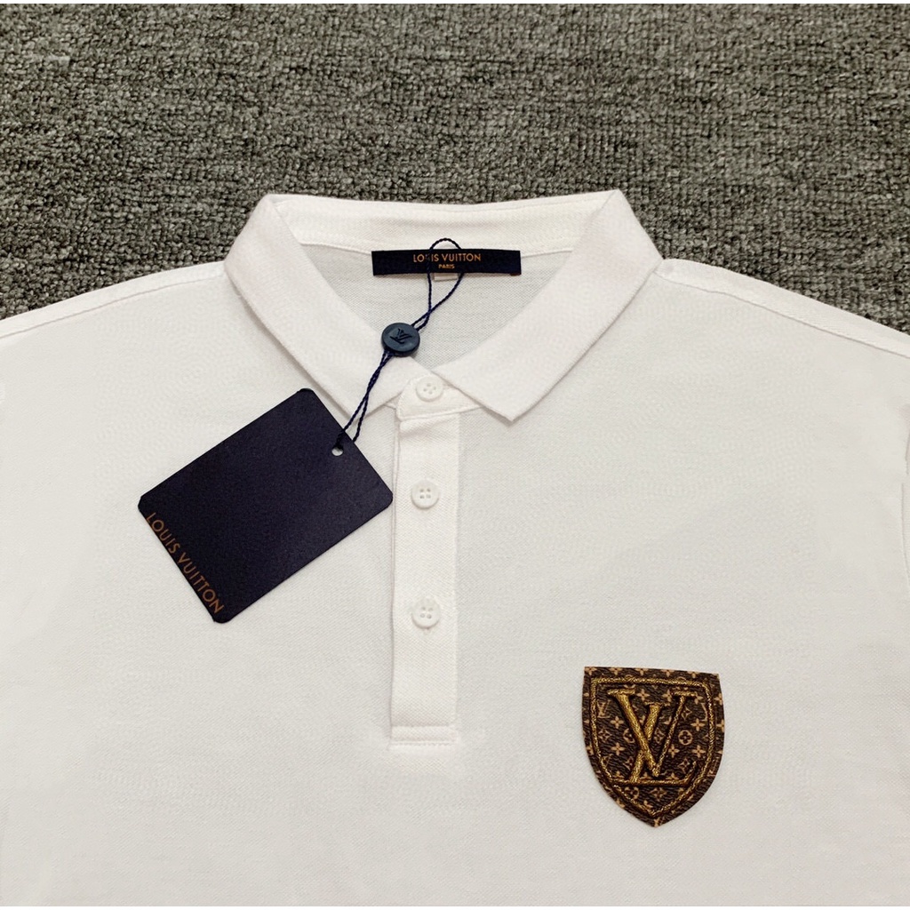 Áo thun polo tay ngắn chất liệu da thời trang mùa hè cho nam 2021