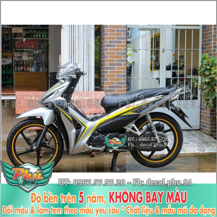 Tem rời Wave RSX Bạc vàng đen (X) -1