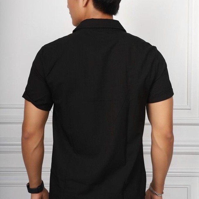 Áo sơ mi đũi Linen nam cổ bẻ ngắn tay (SMD119), phong cách thời trang Hàn Quốc trẻ trung, thoải mái | BigBuy360 - bigbuy360.vn