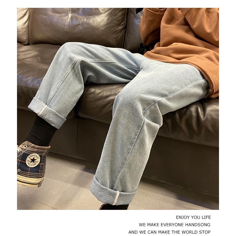quần jean nam rách gối BASIC form xuông rộng mã RGĐ-01 - top thình hành 2023