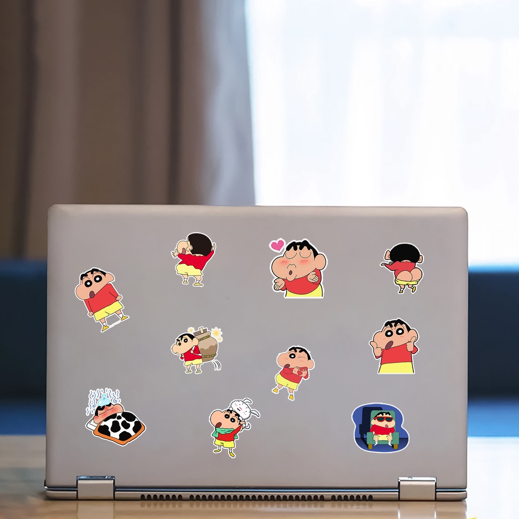 Sticker Shin Cậu Bé Bút Chì Chống Nước - Sticker Dán Laptop, Điện Thoại, Đàn Guitar, Mũ Bảo Hiểm, Vali