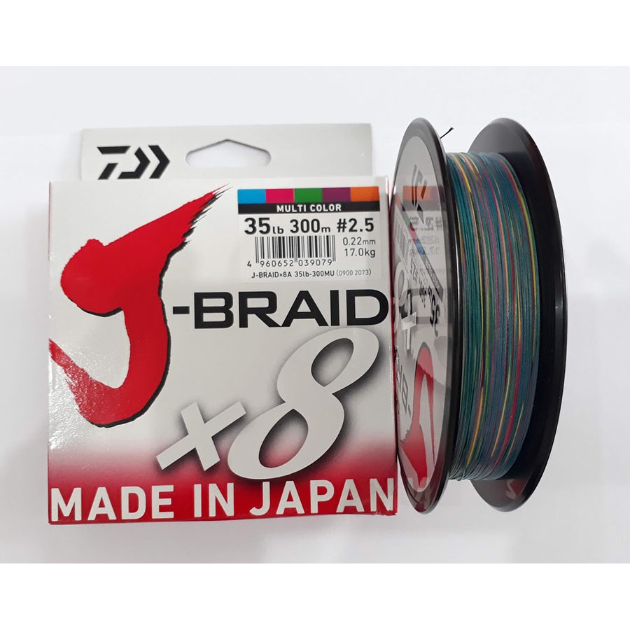 Dây Dù Câu Cá PE Daiwa Nhật J-Braid X8A 300 mét - MU - Nhiều màu