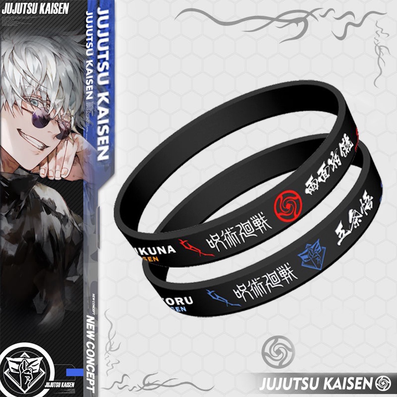 Vòng Đeo Tay Gojo Satoru Ryomen Sukuna Bằng Gel Silica Hóa Trang Anime Jujutsu Kaisen