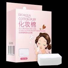 Bông tẩy trang hộp 100 miếng Cotton Puff Bioaqua 8K