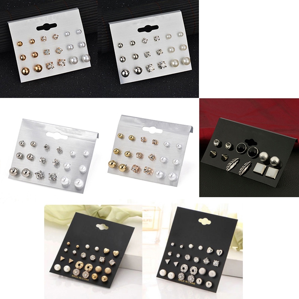 Set 6/9/12 cặp bông tai thời trang cho nữ