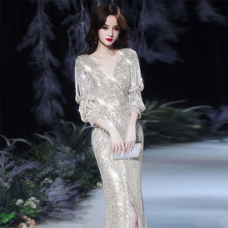 ~ (Cần Đặt Một Đặt Tách Biệt Và Hai Lệnh) Đầm Dự Tiệc Xẻ Tà Nhẹ Nhàng Cao Cấp Phong Cách Sang Trọng Niche Cho Nữ