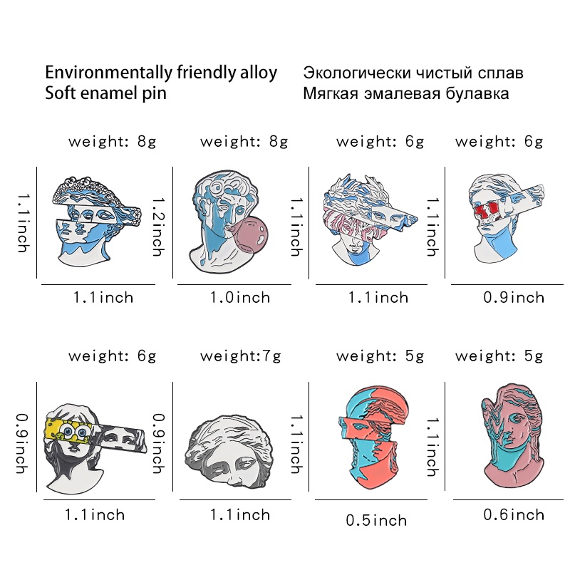 Ghim Cài Áo Kim Loại Họa Tiết Các Nhân Vật Avatar Sáng Tạo Cá Tính