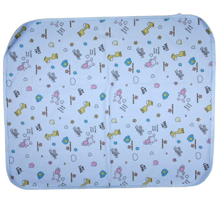 Chiếu nhung chống thấm, tấm lót cao su cho bé sơ sinh kích thước 55x70