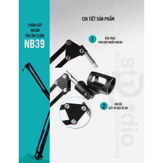 Chân Microphone NB-39 (Lớn) -Chân Micro kẹp bàn, giá đỡ Micro