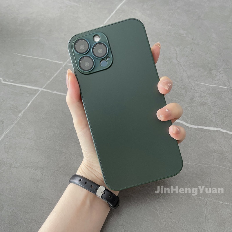 Ốp Điện Thoại Mặt Kính Chống Bám Vân Tay In Logo AG Chất Lượng Cao Cho IPhone 11 12 13 Pro Max 11Pro