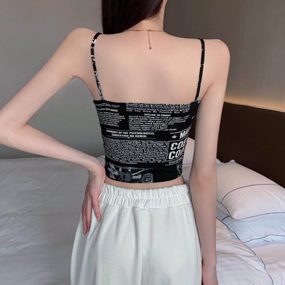 SOMEDAYZL Áo Tank Top Sát Nách In Chữ Kiểu Hàn Quốc Thời Trang Mùa Hè Quyến Rũ
