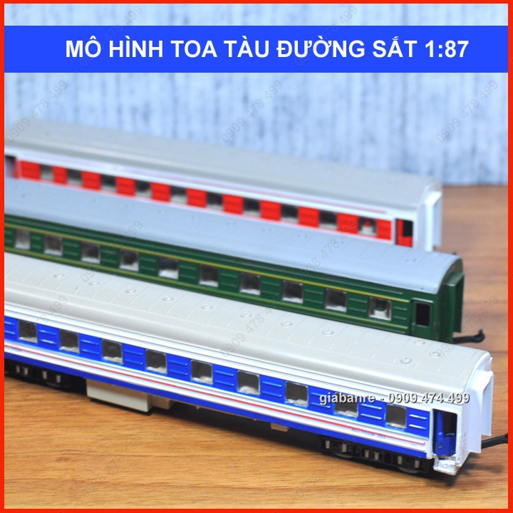 MÔ HÌNH TOA TÀU KHÁCH ĐƯỜNG SẮT 24CM - 7771