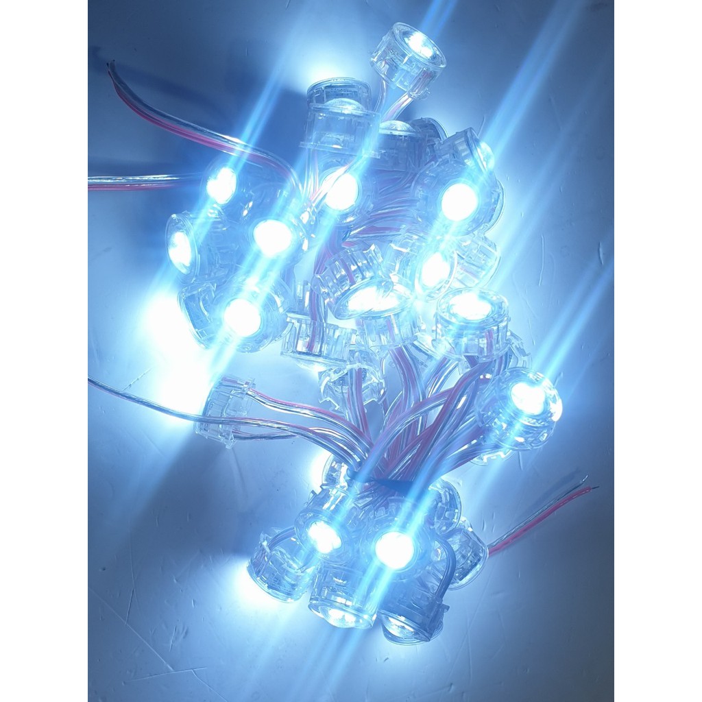 100 Bóng LED Đúc F20MM Full Màu 12V IC 1908