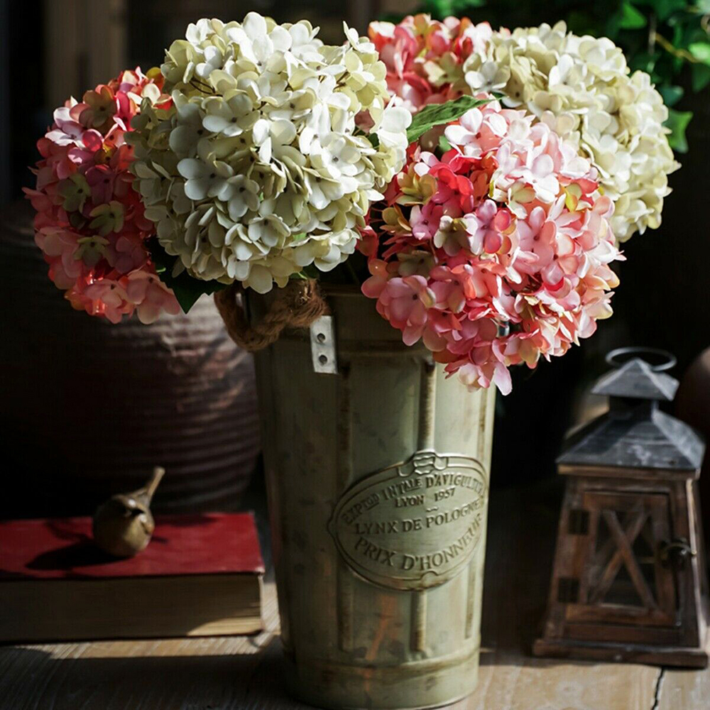 Bó 6 Hoa Cẩm Tú Cầu Nhân Tạo Bằng Lụa Sống Động Dùng Trang Trí