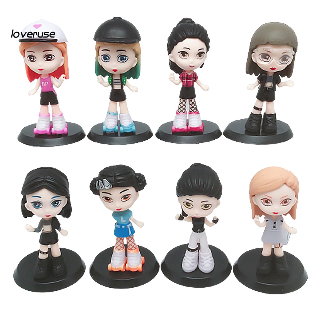 Set 8 Đồ trang trí Đồ Chơi Các Thành Viên Nhóm Nhạc Blackpink