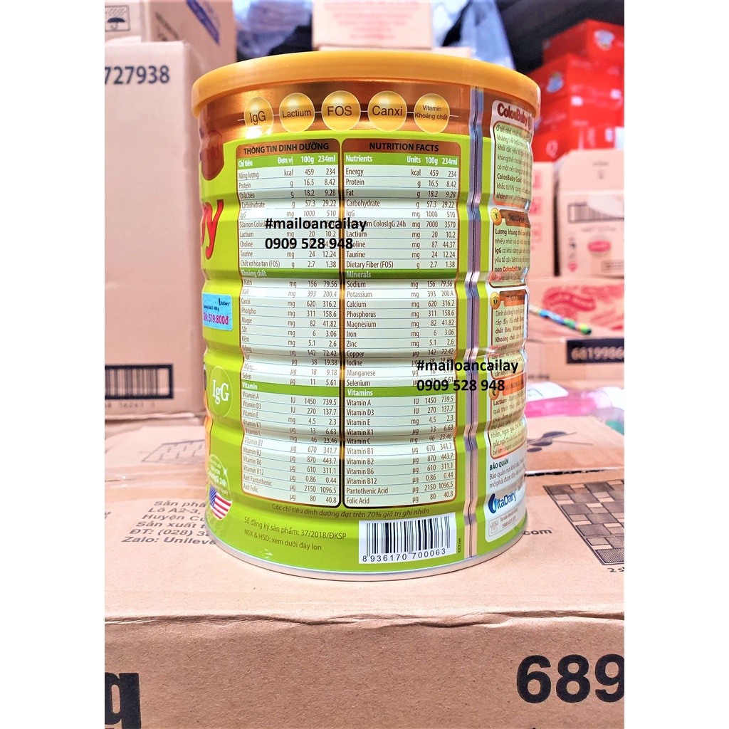 Sữa bột COLOSBABY GOLD 2+ 800g