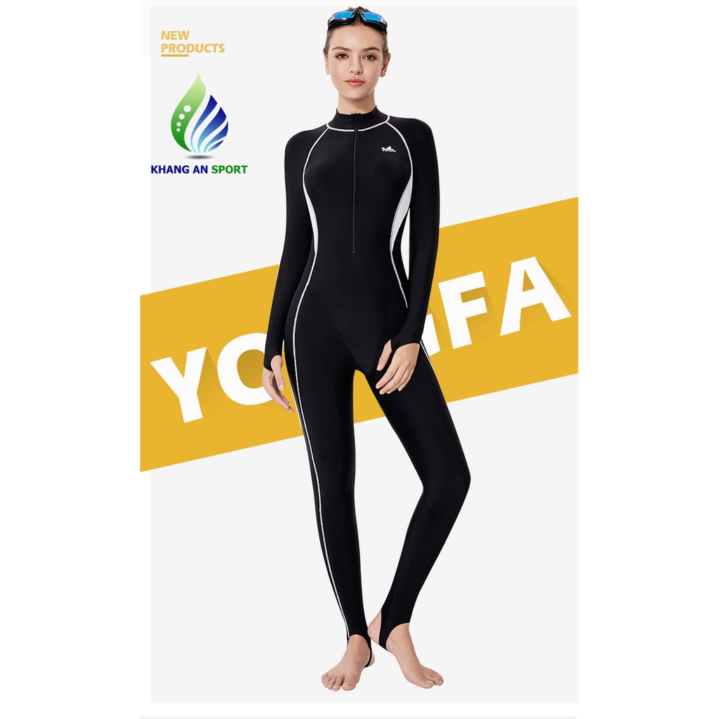 Áo bơi nữ liền quần dài chống nắng YingFa Y2023 (Sẵn đệm ngực)