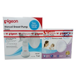 Máy hút sữa tay cổ thường Pigeon, tặng thấm sữa 30M V477