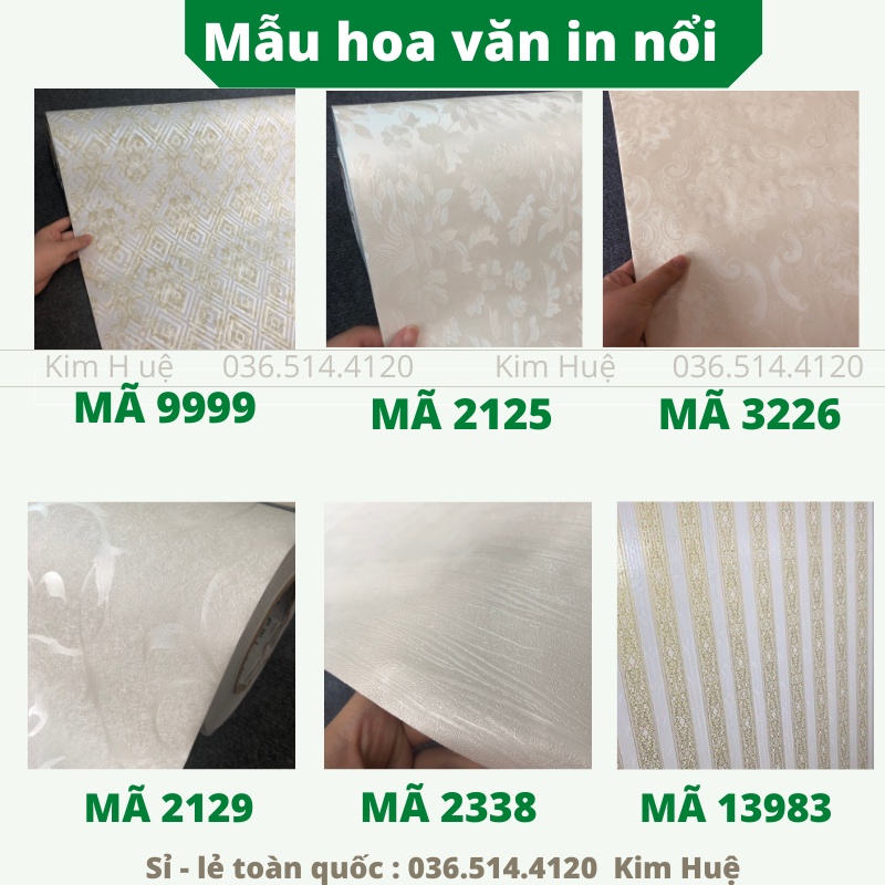 Giấy dán tường hoa văn đẹp sang trọng chống thấm nước, decal dán tường 3D cao cấp dán phòng ngủ, phòng khách đẹp giá rẻ