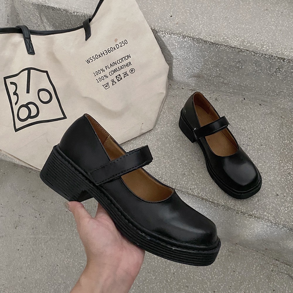 Giày búp bê Mary Jane phong cách Anh 2 màu thời trang Meihouse | BigBuy360 - bigbuy360.vn