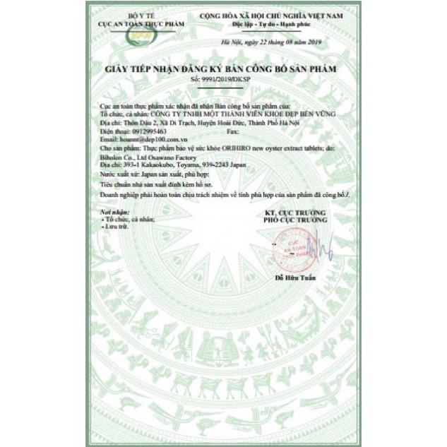 Tinh chất hàu tươi ORIHIRO 120 viên nội địa Nhật - Tăng cướng sinh lý nam, thải độc gan | Thế Giới Skin Care