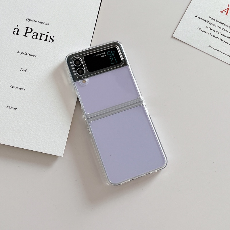 Ốp Điện Thoại Cứng Trong Suốt Nắp Gập Chống Va Đập Cho Samsung Galaxy Z Flip4 4