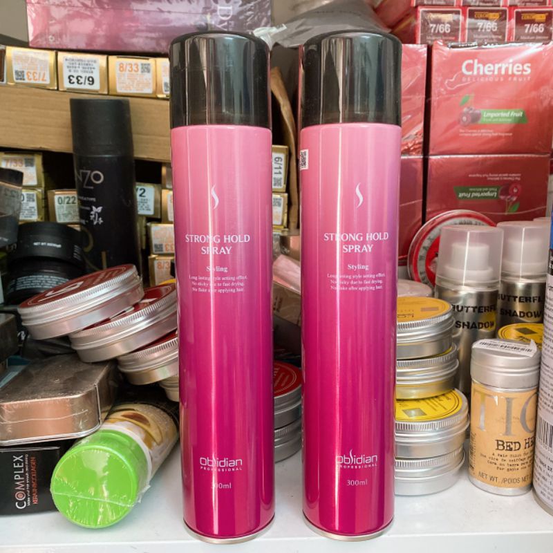(Chính hãng) Gôm xịt tóc tạo kiểu giữ nếp cho nam nữ OBSIDIAN cao cấp 300ml