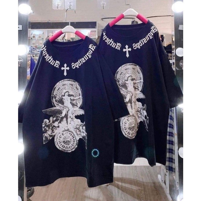 Áo thun tay lỡ tượng tròn đông hô BIGOMALL - Áo phông nam nữ unisex form rộng 65kg