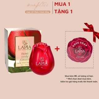 Kem Dưỡng Ẩm Trắng Da Toàn Thân Vitamin Retinol Gluthation  LAPIA Rose Body Cream 250g