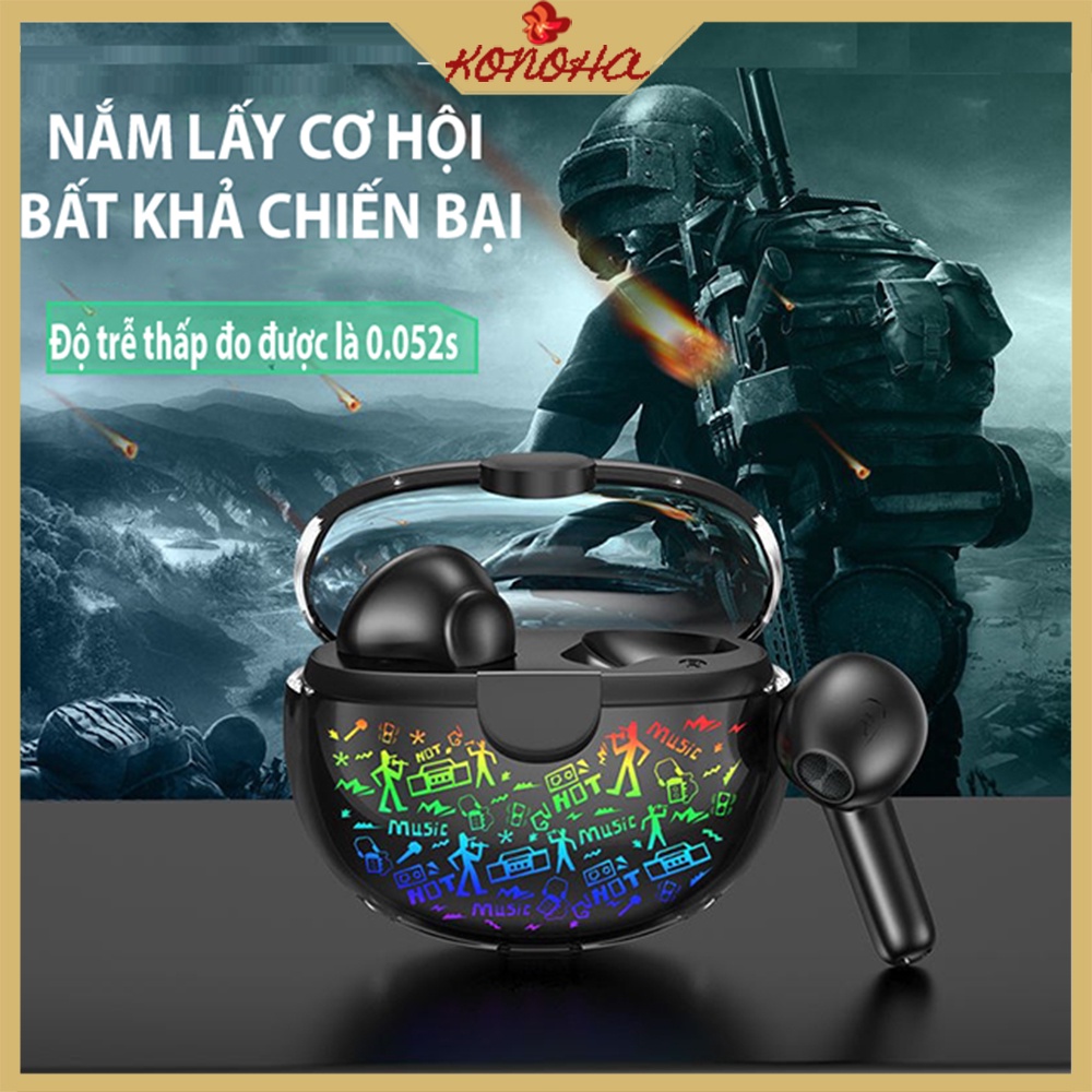 Tai nghe buetooth 5.0 có led đổi màu APRO9 dành cho game thủ với độ trễ siêu thấp - KONOHA