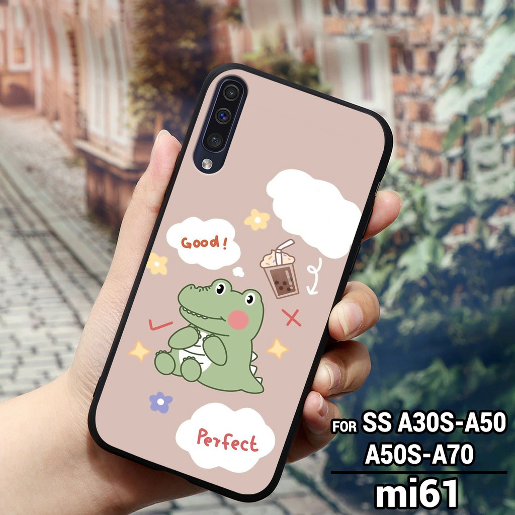 Ốp lưng SAMSUNG GALAXY A30S - A50 - A50S - A70 - A7 2018- A9 2018 in hình chú khung long xanh