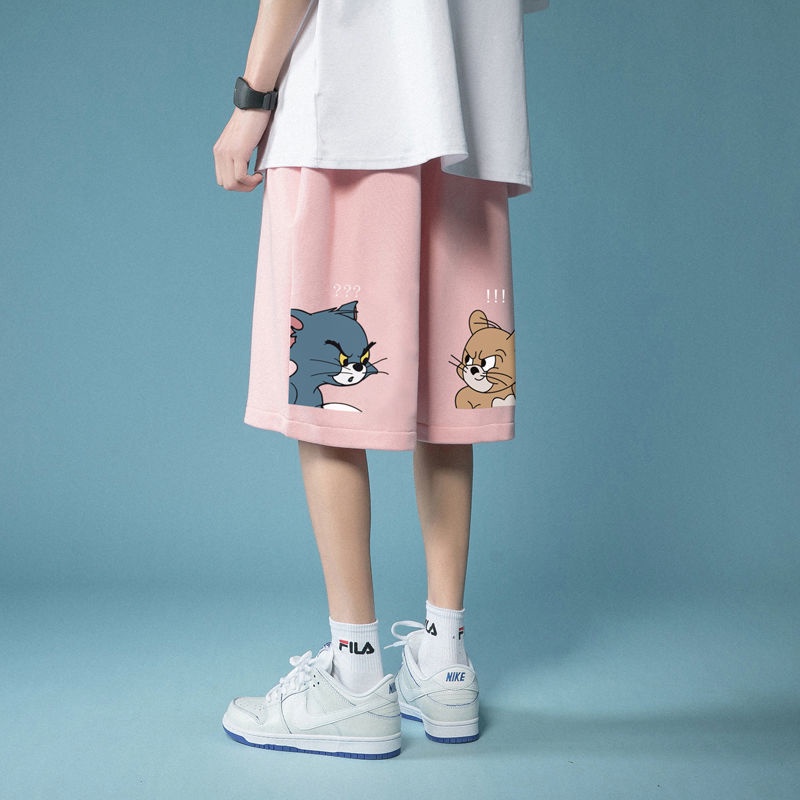 Quần Short Thể Thao Ống Rộng Họa Tiết Hoạt Hình Thời Trang Mùa Hè Dành Cho Nữ