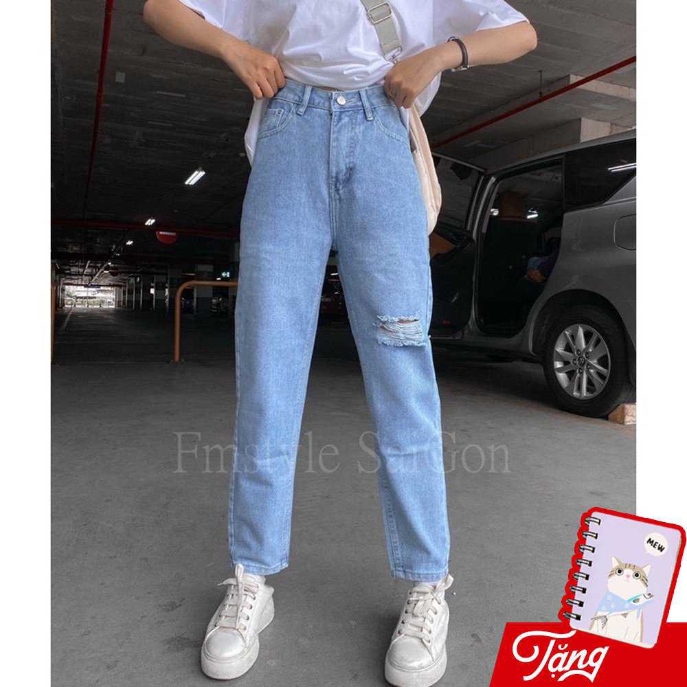 Quần jean baggy nữ ulzzang trơn túi bên thời trang FMstyle Saigon 21QJB02AS0103 | BigBuy360 - bigbuy360.vn