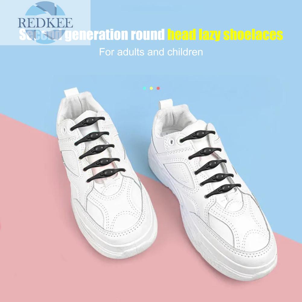 Set 12 dây giày thể thao bằng silicon không cần buộc tiện dụng cho nam và nữ