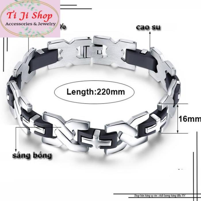 LẮC TAY NAM INOX THỜI TRANG HÀN QUỐC CHỮ X, THÁNH GIÁ đẹp mà chất